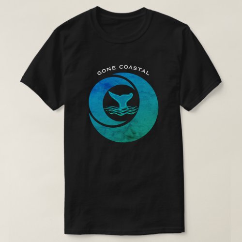 Gone Coastal Nautical Whale Tail Waves _ T_Shirt