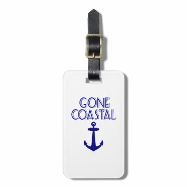 Gone Coastal Navy Blue Anchor Bag Tag Gone Coastal Navy Blue Anchor Bag Tag
