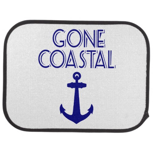 Gone Coastal Navy Blue Anchor Car Mat