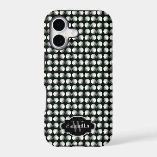 Gone Dotty Black White Dot Monogram Phone Case