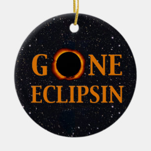 GONE ECLIPSIN Solar Eclipse Ceramic Ornament