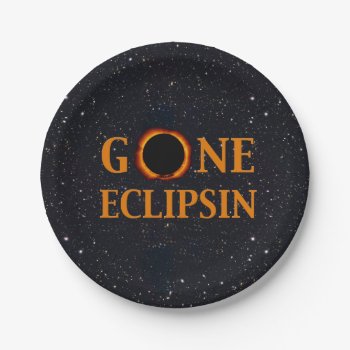 Gone Eclipsin Solar Eclipse Paper Plates by GigaPacket at Zazzle