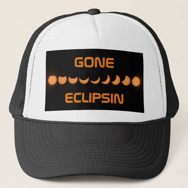 GONE ECLIPSIN Solar Eclipse Trucker Hat (Front)