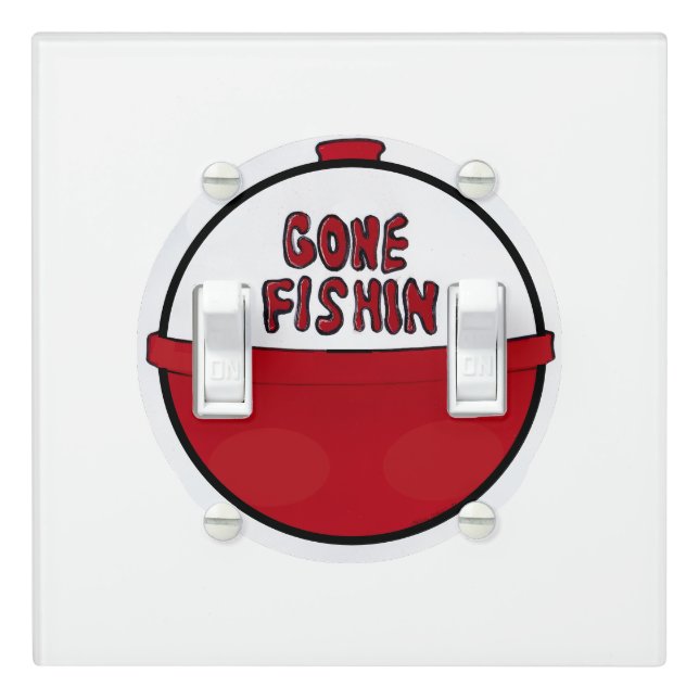 Gone Fishin Light Switch Cover (In Situ)
