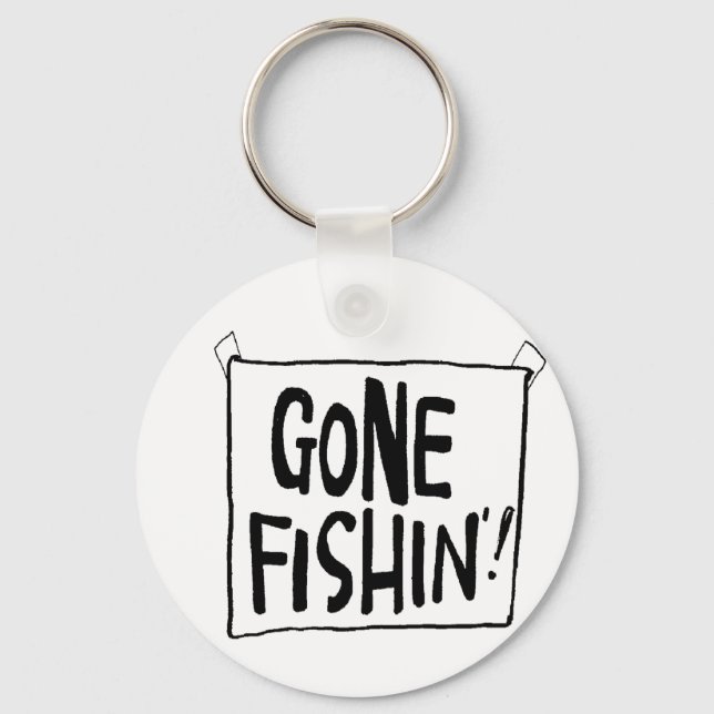 Gone Fishin' T-shirts and Gifts. Keychain (Front)