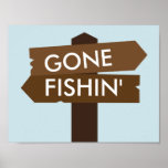 Gone Fishin&#39; Themed Sign at Zazzle