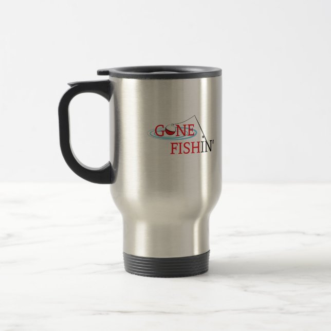 Gone Fishin Travel Mug (Left)