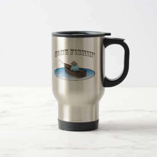 Gone Fishin Travel Mug