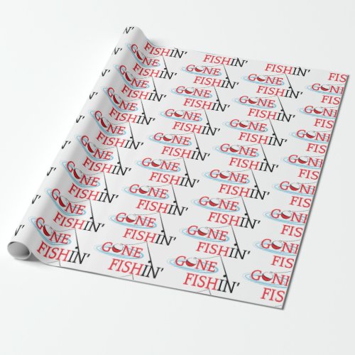 Gone Fishin Wrapping Paper
