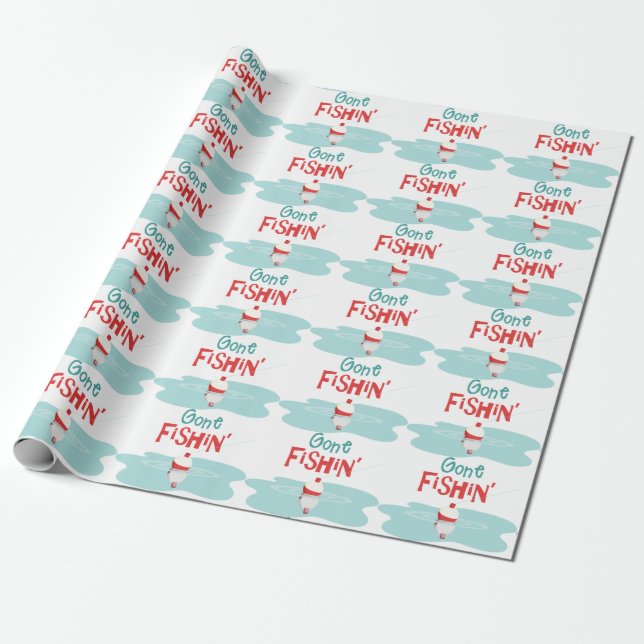 Gone Fishin' Wrapping Paper (Unrolled)