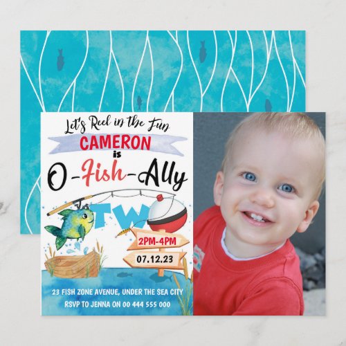 Gone Fishing 2nd Birthday Photo O-Fish-Ally 2
