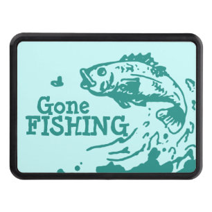 Gone fishing aqua hitch cover