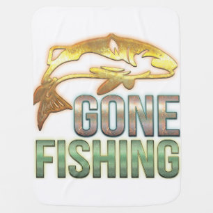 Gone Fishing Baby Blanket