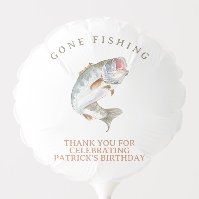 Gone fishing  balloon (Front)