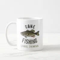 Dad Of The Birthday Boy Fishing Birthday Bass Fish Bday Coffee Mug