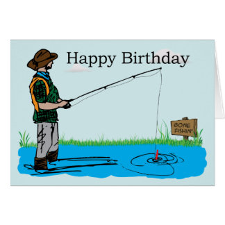 Happy Birthday Fisherman Greeting Cards | Zazzle