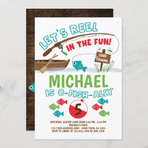 Gone Fishing Birthday Invitation