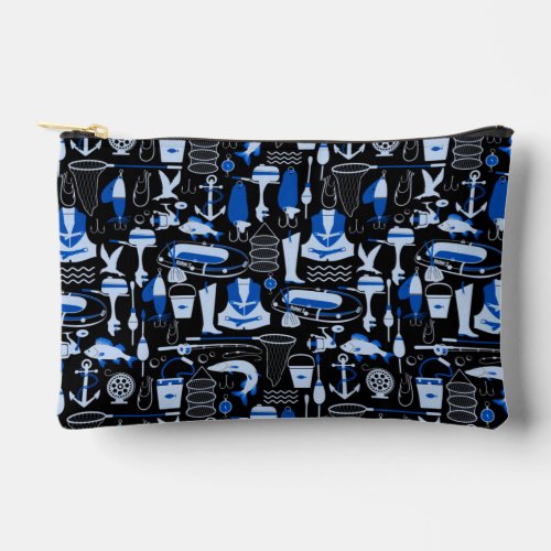  Gone Fishing Blue   Accessory Pouch