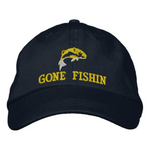 Gone Fishing boat captain Embroidered Baseball Cap
