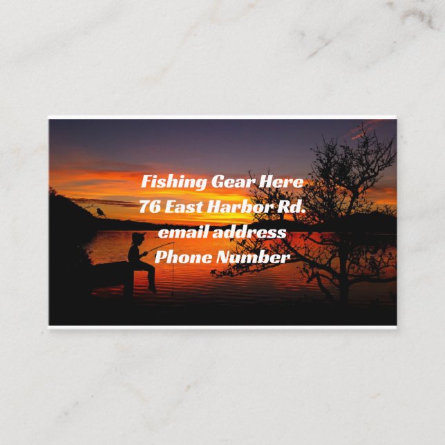 Gone Fishing Business Card (Front)