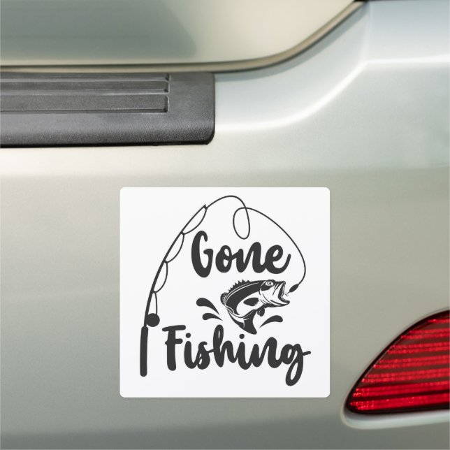 Gone Fishing Car Magnet (In Situ)