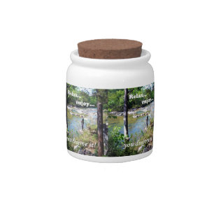 Gone Fishing Card Candy Jar