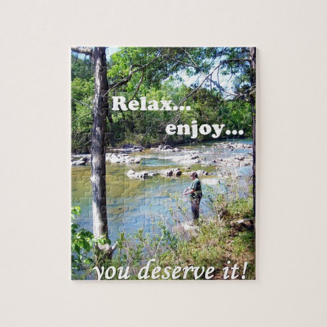 Gone Fishing Card Jigsaw Puzzle (Vertical)