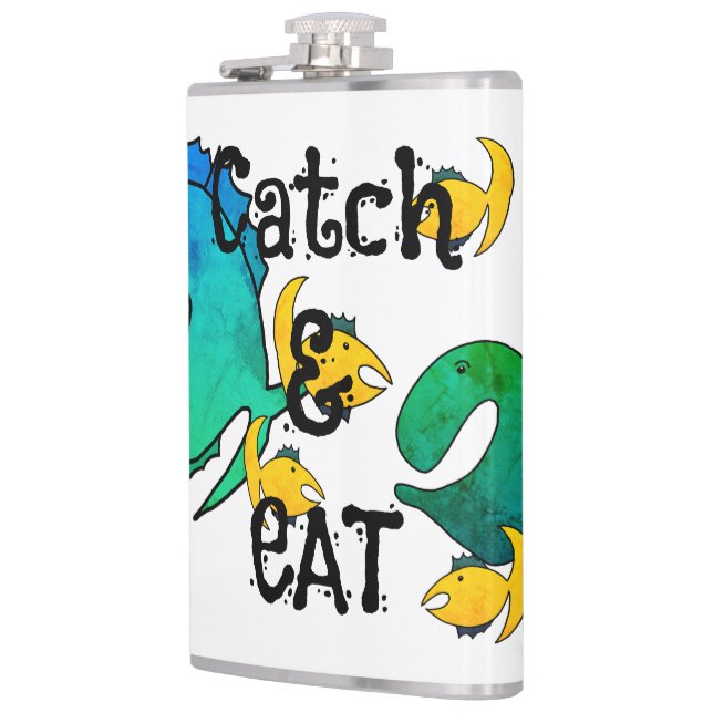 Gone fishing Catch and Eat Flask (Left)