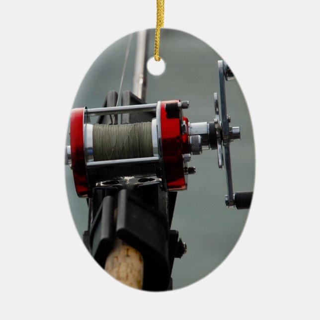 Gone Fishing Ceramic Ornament (Front)