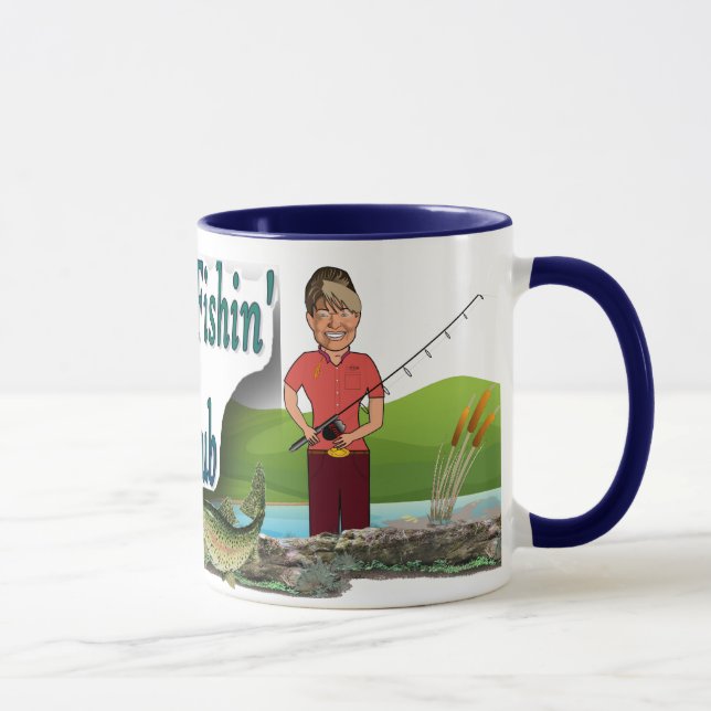 Gone Fishing Club Coffee Mug (Right)