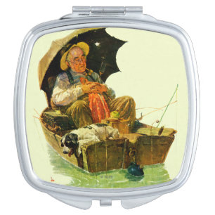 Gone Fishing Compact Mirror