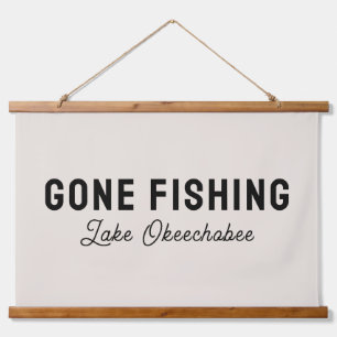 Gone Fishing Custom Fishing Decor Gift Hanging Tapestry
