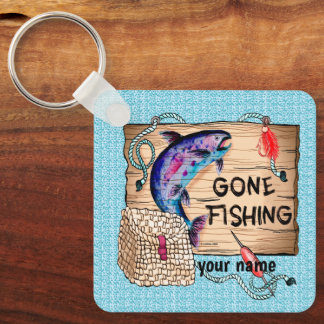 Gone Fishing custom Keychain