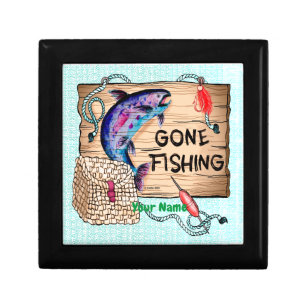 Gone Fishing  custom name Gift Box
