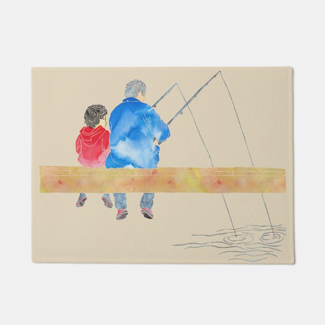 Gone Fishing Doormat (Front)