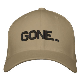 Gone Fishing Embroidered Baseball Hat