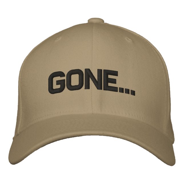 Gone Fishing Embroidered Baseball Hat (Front)