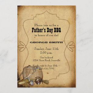 Gone Fishing Father's Day Party Invitation