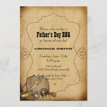 Gone Fishing Father's Day Party Invitation by NoteableExpressions at Zazzle