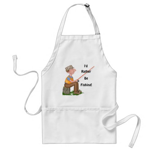 Gone Fishing Fisherman Adult Apron