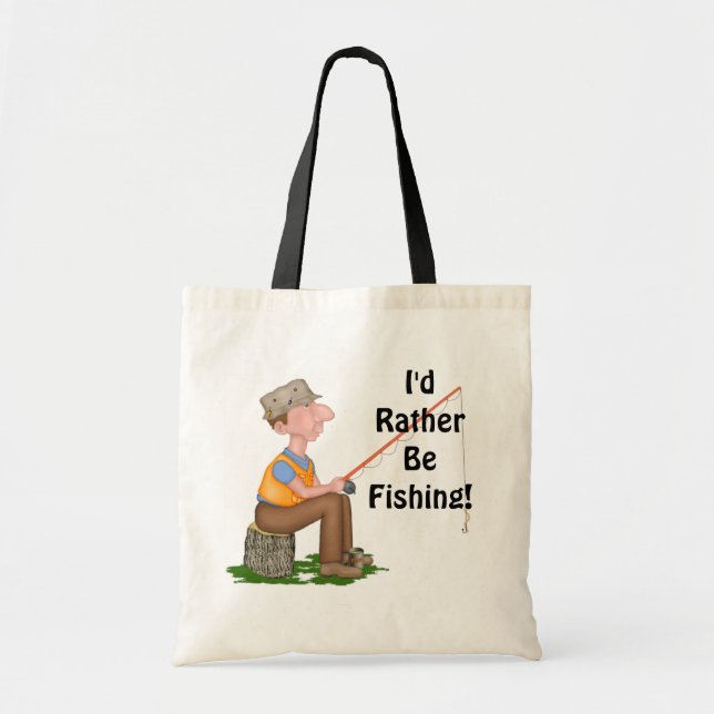 Gone Fishing Fisherman Tote Bag (Front)