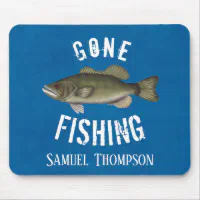 Gone Fishing Fishermen Angler Vintage Mouse Pad