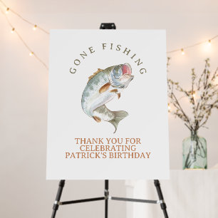 Gone fishing  foam board