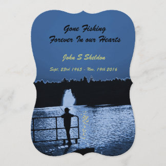 Gone Fishing Forever In our Hearts, Memorial Card