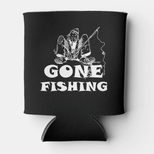 Gone Fishing Funny Custom Can Cooler