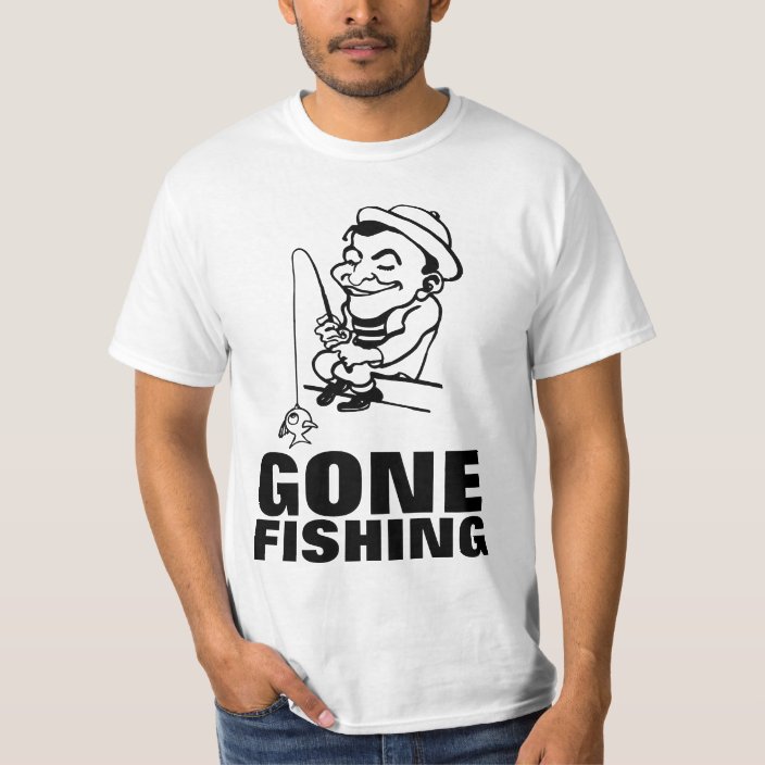 GONE FISHING Funny Tshirts