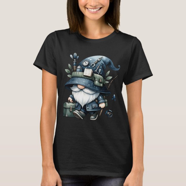Gone Fishing Gnome T-Shirt (Front)