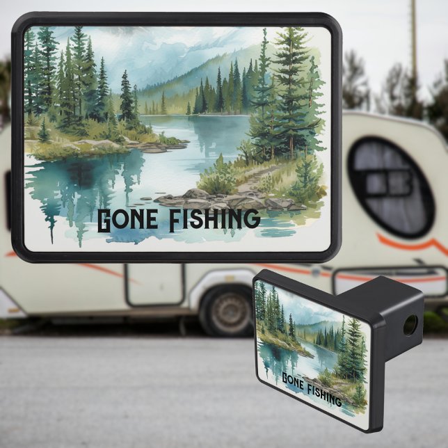 Gone Fishing Hitch Cover (Creator Uploaded)
