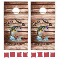 Gone Fishing Jumping Bass Barn Wood