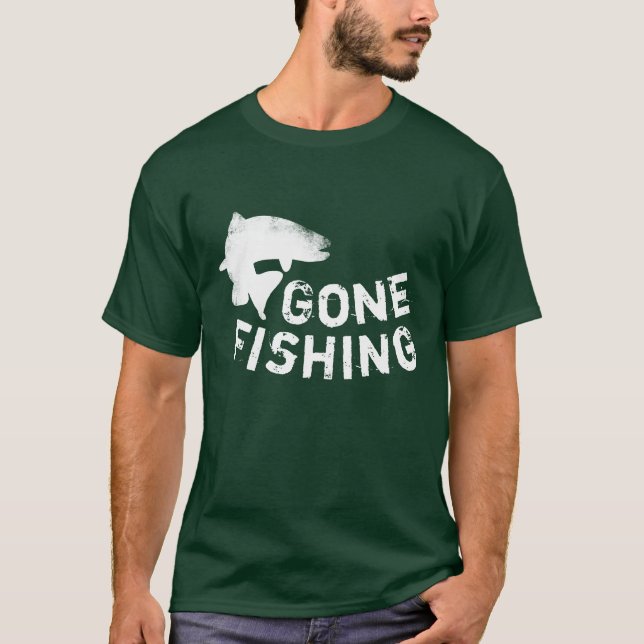 Gone Fishing Jumping Trout T-Shirt (Front)